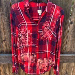 Boho bleached flannel